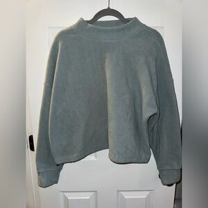 Soft Light Gray Fleece Pullover